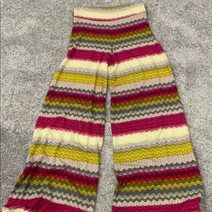 High rise wide leg cotton pant